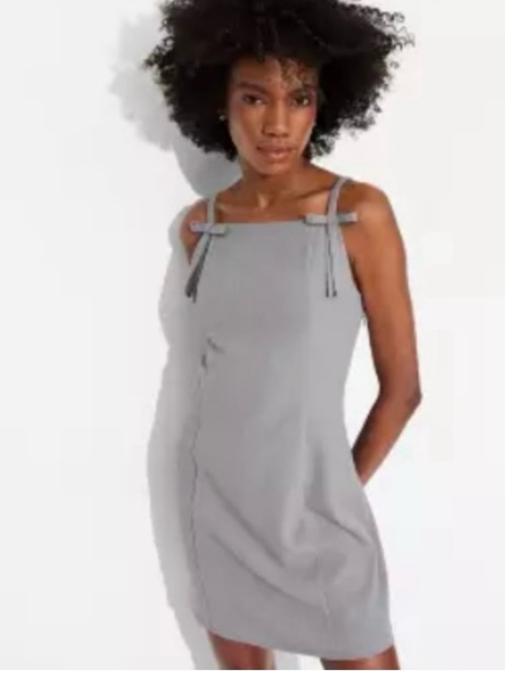 Wild Fable Women’s Mini Shift Dress Gray Sleeveless side zipper Size Medium New
